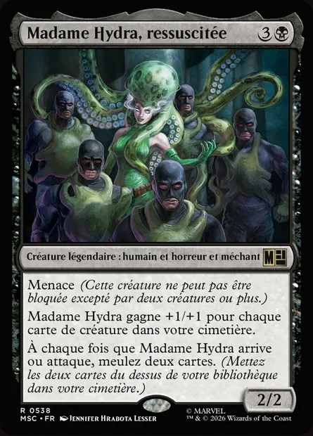 Madame Hydra, ressuscitée, carte Magic MSC 538 — extension Marvel Super Heroes Commander