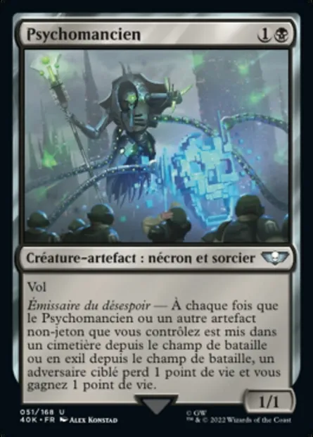 Psychomancien, carte Magic 40K 51 — extension Warhammer 40,000 Commander
