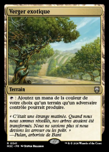 Verger exotique, carte Magic M3C 341 — extension Modern Horizons 3 Commander