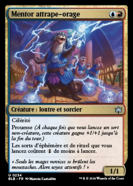 Mentor attrape-orage, carte Magic BLB 234 — extension Bloomburrow