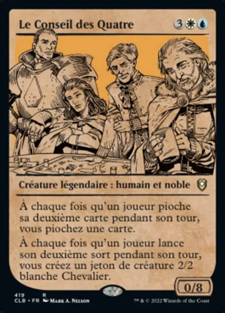 Le Conseil des Quatre, carte Magic CLB 419 — extension Commander Légendes : la bataille de la Porte de Baldur