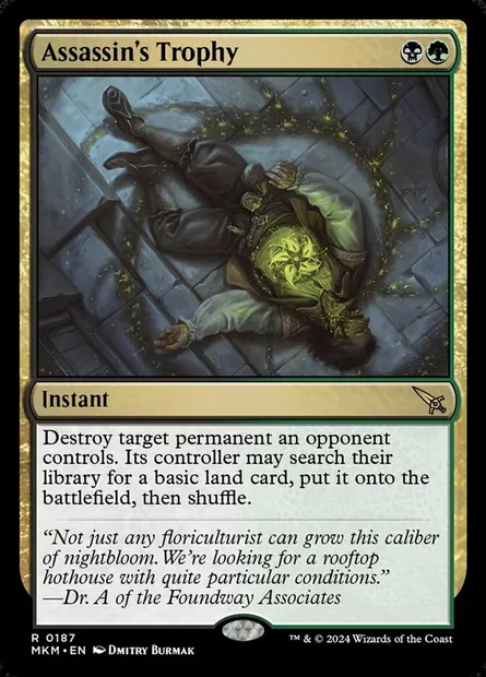 Assassin's Trophy, Magic card MKM 187 — Murders at Karlov Manor set