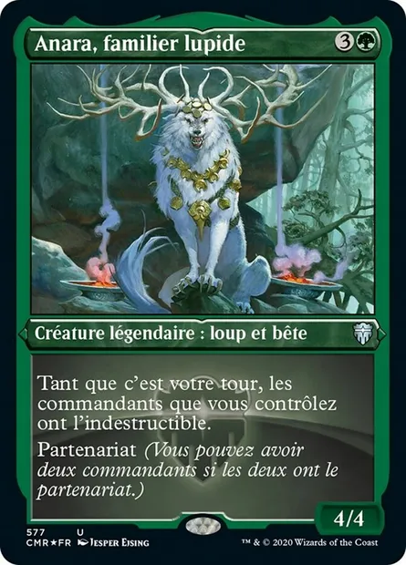 Anara, familier lupide, carte Magic CMR 577 — extension Commander Legends