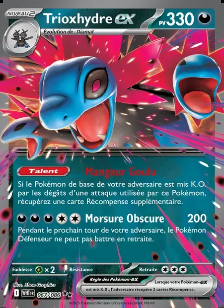 Trioxhydre-ex, carte Pokémon WHT 067 — extension Flamme Blanche