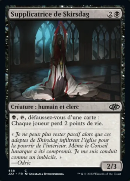 Supplicatrice de Skirsdag, carte Magic J22 468 — extension Jumpstart 2022
