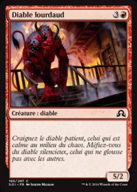 Diable lourdaud, carte Magic SOI 165 — extension Ténèbres sur Innistrad