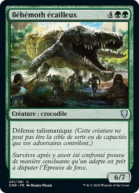 Béhémoth écailleux, carte Magic CMR 251 — extension Commander Legends