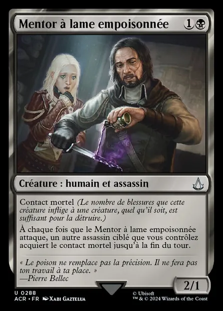 Mentor à lame empoisonnée, carte Magic ACR 288 — extension Assassin's Creed