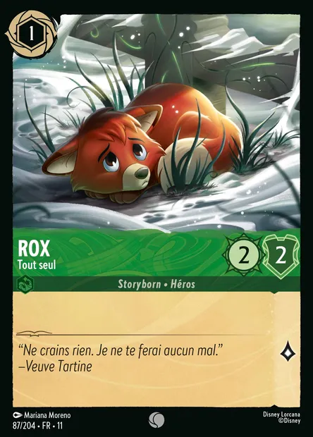 Rox - Tout seul, carte Disney Lorcana CH11-087 — extension Givresort