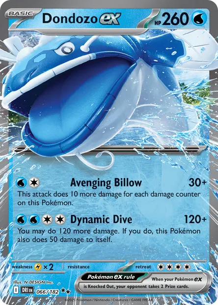 Dondozo ex, Pokémon card DRI 066 — Destined Rivals set
