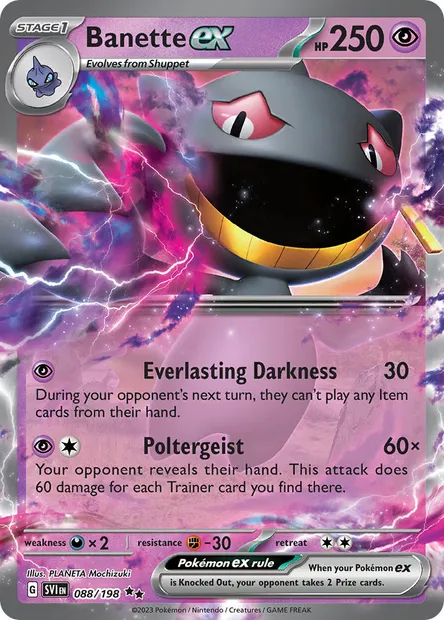 Banette ex, Pokémon card SVI 088 — Scarlet & Violet set