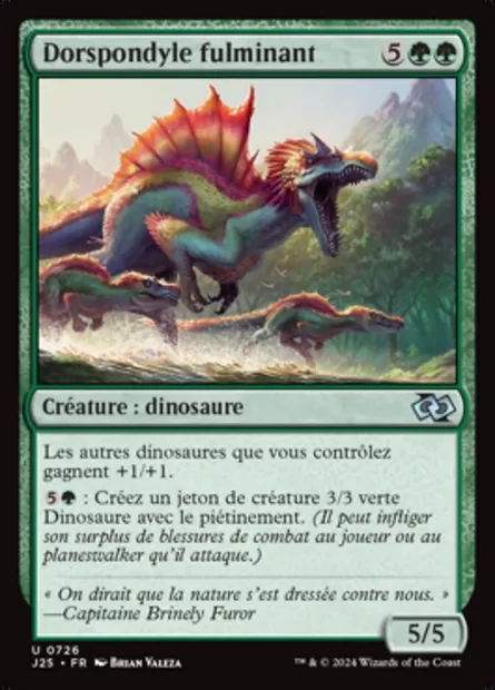 Dorspondyle fulminant, carte Magic J25 726 — extension Foundations Jumpstart