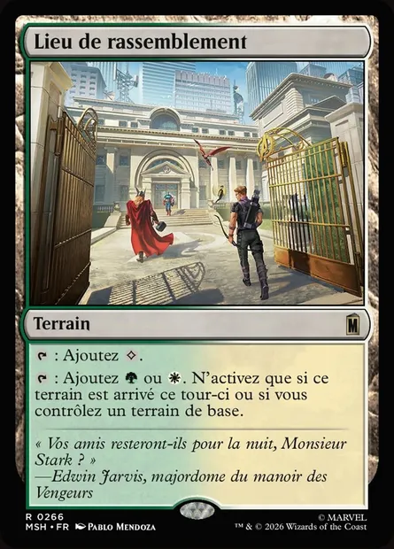 Lieu de rassemblement, carte Magic MSH 266 — extension Marvel Super Heroes