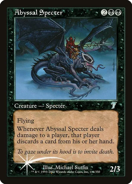 Abyssal Specter, Magic card 7ED 116★ — Seventh Edition set