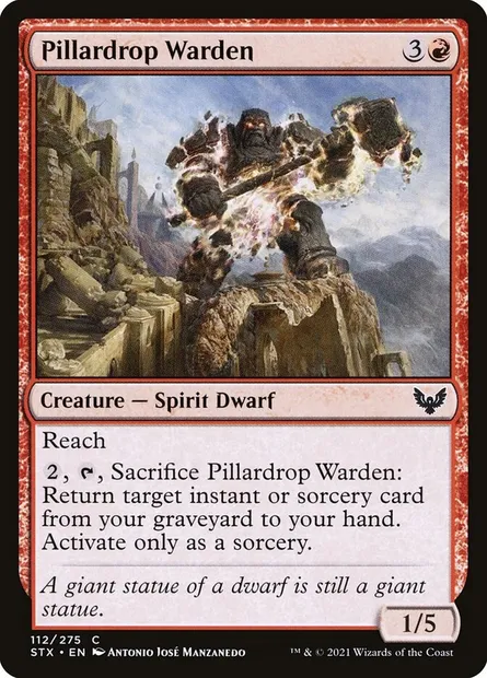 Pillardrop Warden, Magic card STX 112 — Strixhaven: School of Mages set