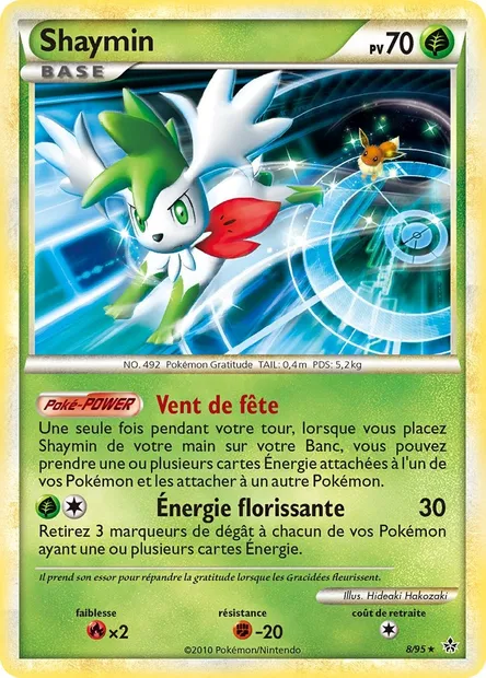 Shaymin, carte Pokémon UL 8 — extension Déchaînement