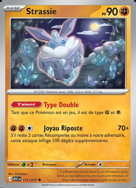 Strassie, carte Pokémon ASC 117 — extension Héros Transcendants