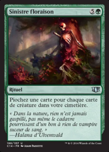 Sinistre floraison, carte Magic C14 198 — extension Commander 2014