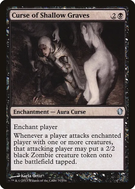 Curse of Shallow Graves, Magic card C13 71 — Commander 2013 set
