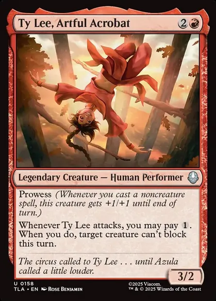 Ty Lee, Artful Acrobat, Magic card TLA 158 — Avatar: The Last Airbender set