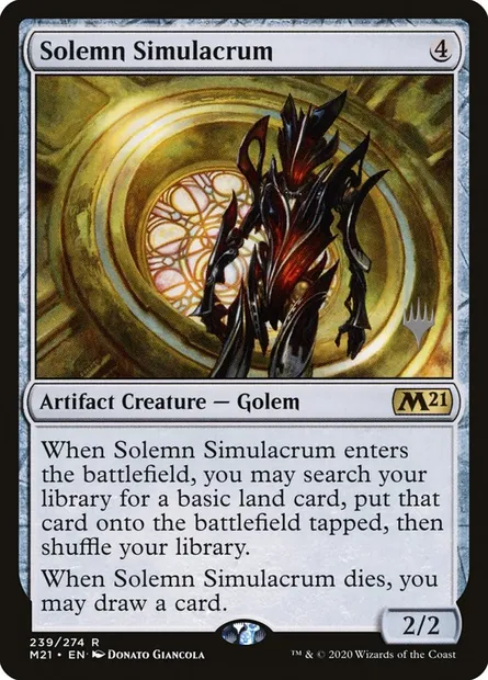 Simulacre solennel, carte Magic PM21 239p — extension Core Set 2021 Promos