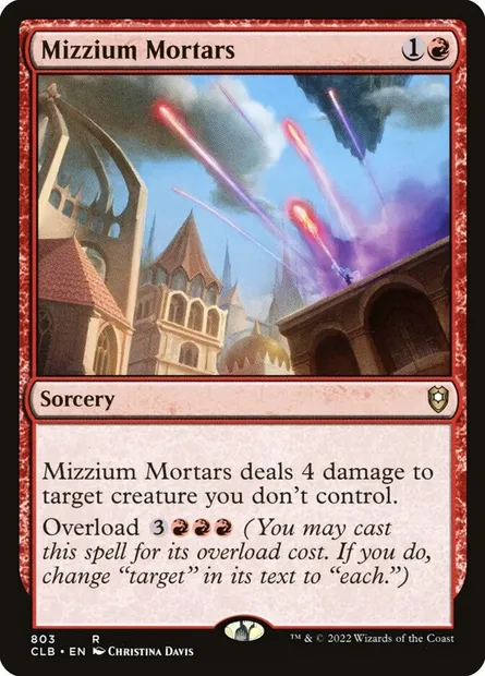 Mizzium Mortars, Magic card CLB 803 — Commander Legends: Battle for Baldur's Gate set