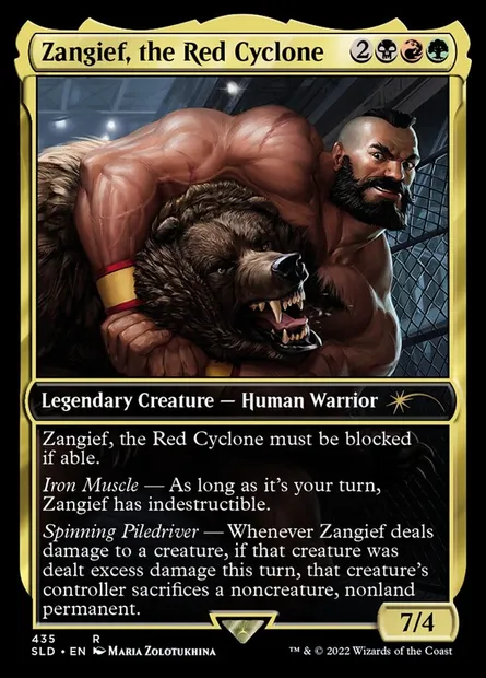 Zangief, the Red Cyclone, Magic card SLD 435 — Secret Lair Drop set