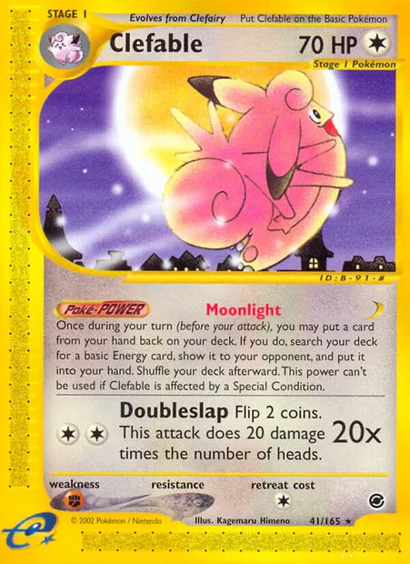 Clefable, Pokémon card EX 41 — Expedition Base Set set