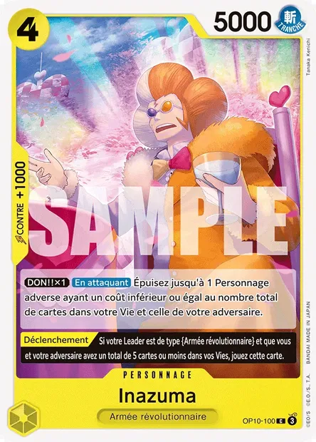 Inazuma, carte One Piece OP10-100 — extension SANG ROYAL