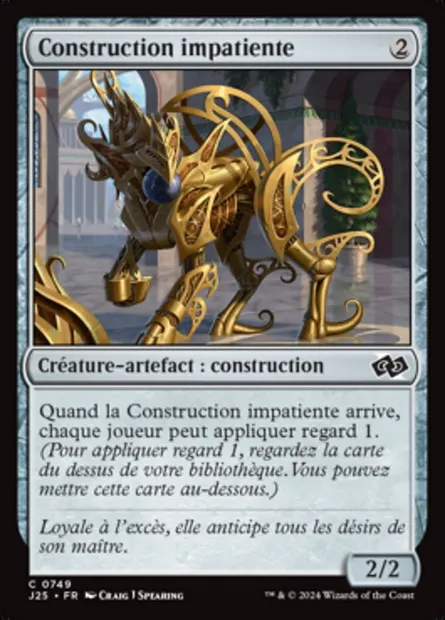 Construction impatiente, carte Magic J25 749 — extension Foundations Jumpstart