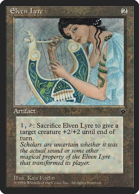 Elven Lyre, carte Magic FEM 87 — extension Fallen Empires