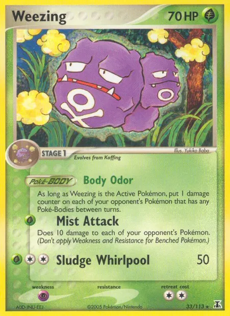 Weezing, Pokémon card DS 33 — Delta Species set