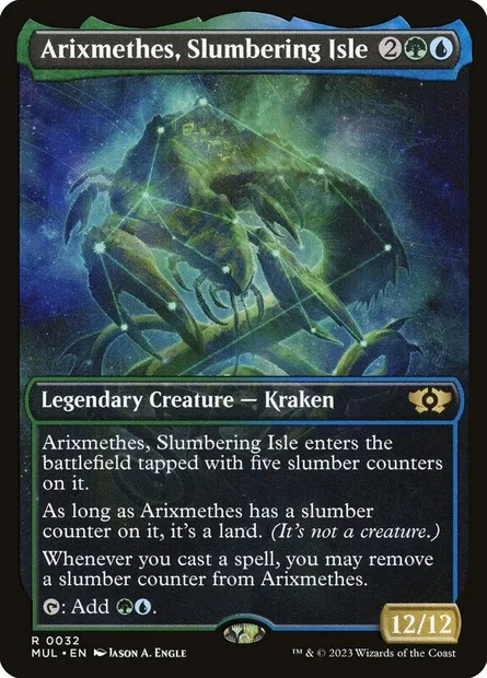 Arixmethes, Slumbering Isle, Magic card MUL 32 — Multiverse Legends set