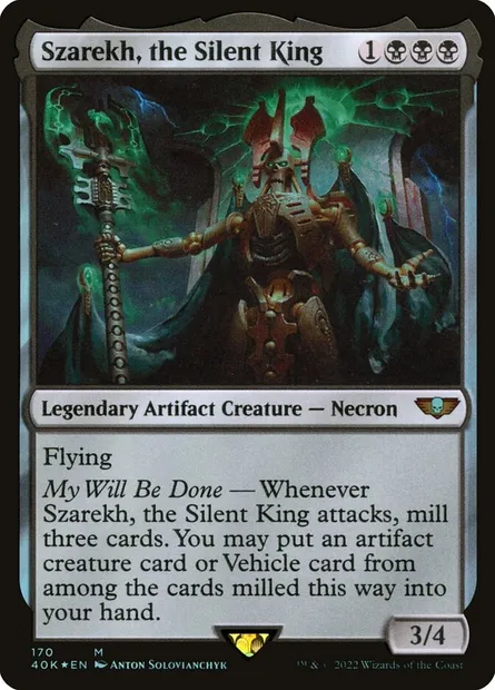 Szarekh, the Silent King, Magic card 40K 170 — Warhammer 40,000 Commander set