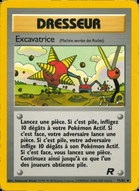 Excavatrice, carte Pokémon TR 75 — extension Team Rocket