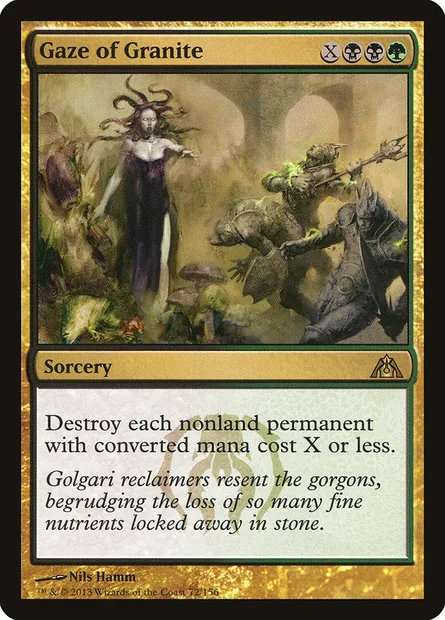 Gaze of Granite, Magic card DGM 72 — Dragon's Maze set