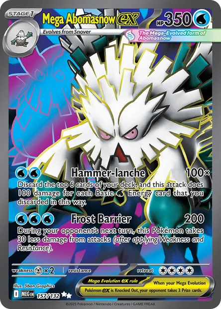 Mega Abomasnow ex, Pokémon card MEG 157 — Mega Evolution set