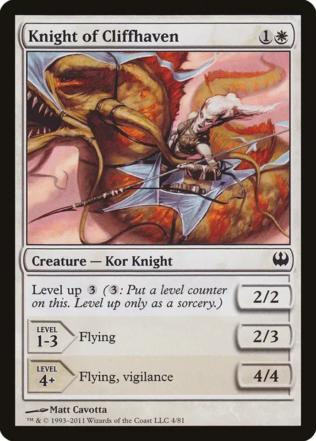 Knight of Cliffhaven, Magic card DDG 4 — Duel Decks: Knights vs. Dragons set