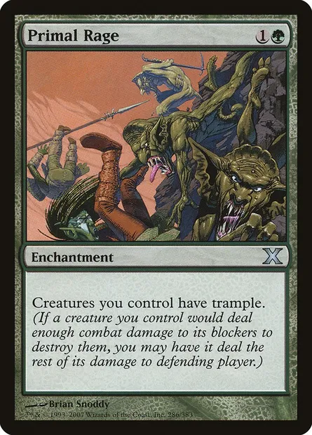 Primal Rage, Magic card 10E 286 — Tenth Edition set