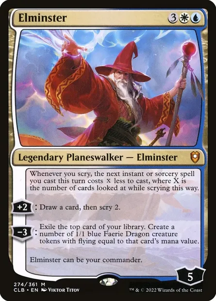Elminster, Magic card CLB 274 — Commander Legends: Battle for Baldur's Gate set