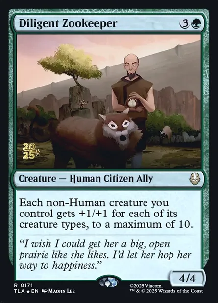 Diligent Zookeeper, Magic card PTLA 171s — Avatar: The Last Airbender Promos set