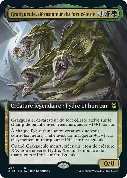 Grakgueule, dévastateur du fort céleste, carte Magic ZNR 366 — extension Renaissance de Zendikar