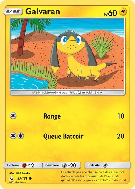 Galvaran, carte Pokémon FLI 37 — extension Lumière Interdite