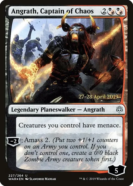 Angrath, Captain of Chaos, Magic card PWAR 227s — War of the Spark Promos set