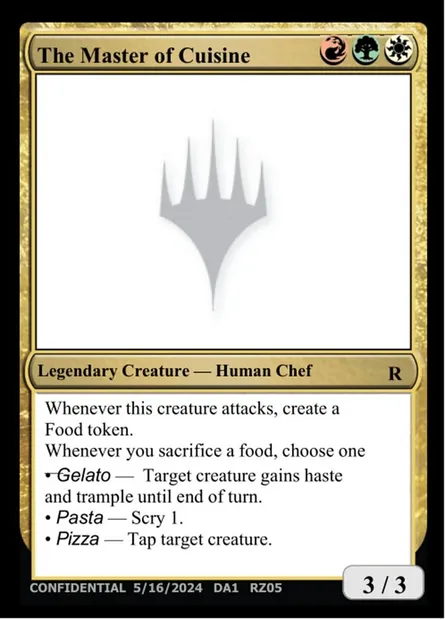 The Master of Cuisine, carte Magic UNK RZ05e — extension Unknown Event