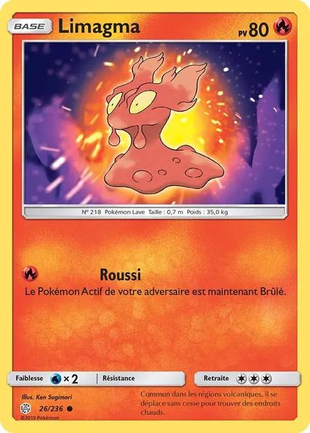 Limagma, carte Pokémon CEC 26 — extension Éclipse Cosmique