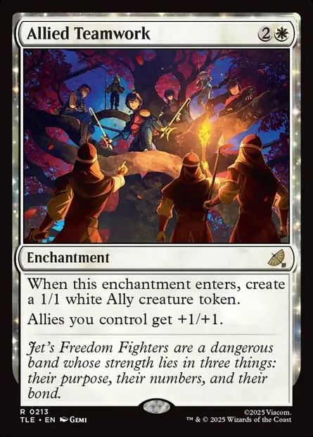 Allied Teamwork, Magic card TLE 213 — Avatar: The Last Airbender Eternal set