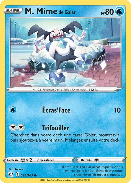 M. Mime de Galar, carte Pokémon BST 34 — extension Styles de combat