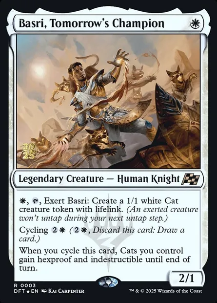 Basri, Tomorrow's Champion, Magic card PDFT 3s — Aetherdrift Promos set