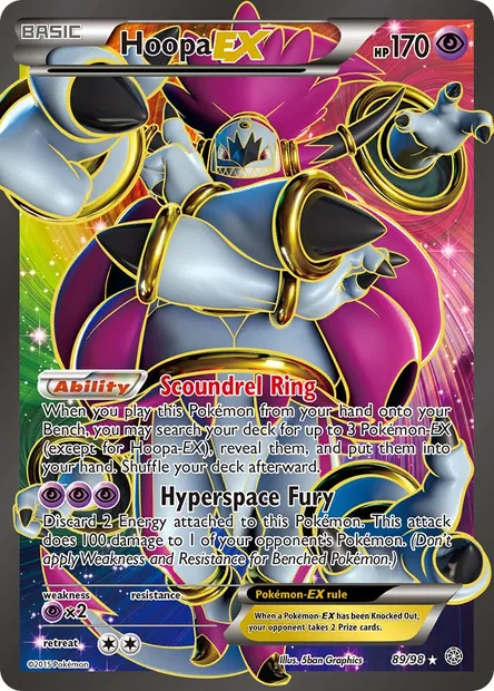 Hoopa EX, Pokémon card AOR 89 — Ancient Origins set
